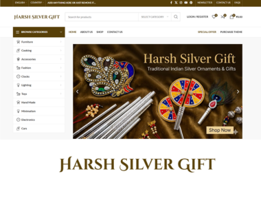 Harsh Silver Gift E-commerce Website Development